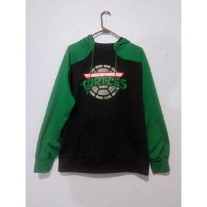 Teenage Mutant Ninja Turtles Hoodie Hooded Sweatshirt Mens Medium Black Green